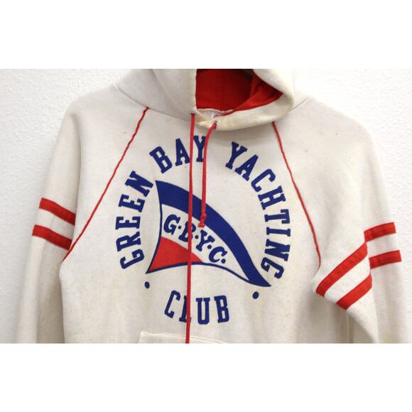 Vintage Green Bay Yacht Club Hooded Sweatshirt Medium - Picture 2 of 9